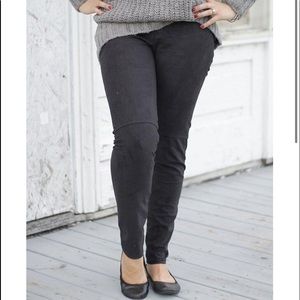 Lysse New York faux suede highwaist black leggings